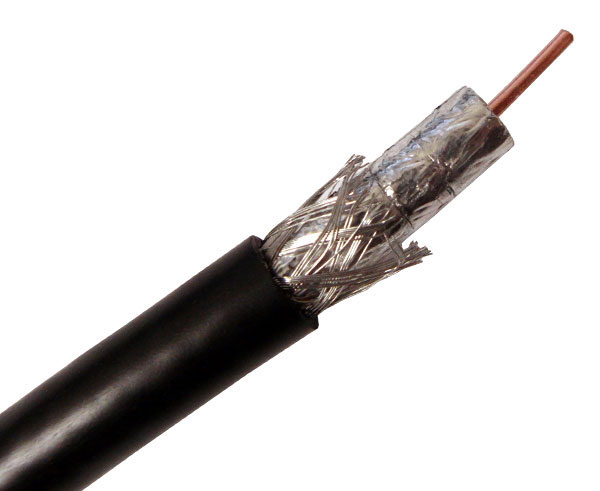 Foto fisik kabel coaxial dikupas