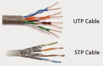 Perbandingan fisik kabel UTP dan STP