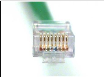 Konektor RJ45 tampak depan 8 pin