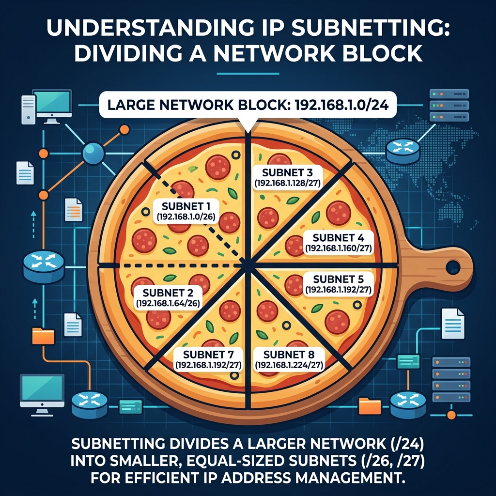 Analogi Subnetting seperti memotong Pizza