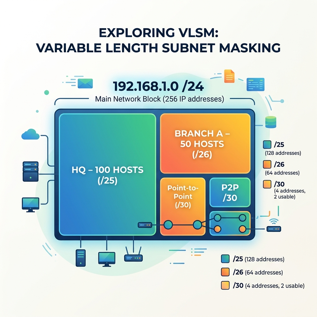 Ilustrasi pemotongan blok VLSM